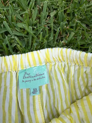 True Destinations Resort Wear Lemon Meringue Yellow Stripe Wide Leg Pants XS NWT thumbnail 8