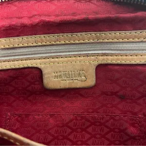 MZ WALLACE Black Shoulder Bag Jane Bedford Nylon Multi Pockets Red Lining thumbnail 9