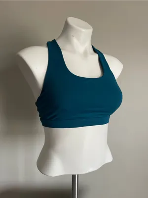 FABLETICS Teal Racerback Sports Bra Sz S thumbnail 4