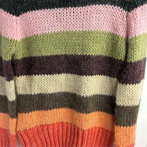 Anthropologie Laurie‎ B. Stripe Women's Mohair Wool Blend Striped Sweater Size M thumbnail 7