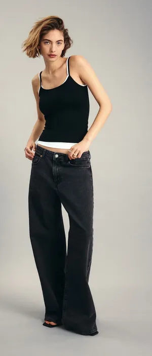 Harper High-Rise Wide-Leg Jeans thumbnail 1
