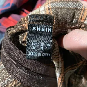 Shein fall plaid dress size 2 thumbnail 4