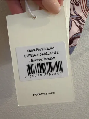 NWT Peppermayo Calista Floral Bikini Bottoms Bluewood Blossom Large thumbnail 7