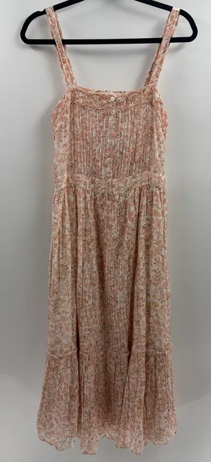Loveshackfancy bohemian fairy girly Tove Sleeveless Floral Midi Dress size 10 thumbnail 1