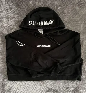 Call Her Daddy I Am Unwell Cropped Hoodie thumbnail 1
