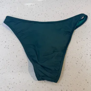 KYA‎ Swim Womens Dark Teal Tie Front Bikini Bottoms Size Medium M Made in USA thumbnail 2