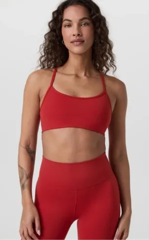 Vuori AllTheFeels Sports Bra in Scarlet Red thumbnail 1