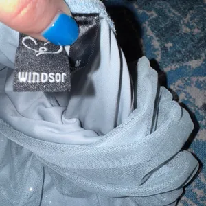 Windsor mutter blue sparkle ruched mini dress thumbnail 3