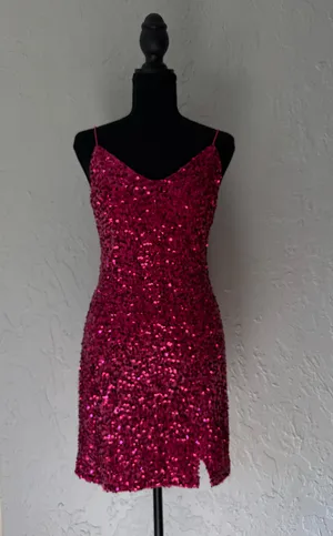 Francesca’s pink sequin dress  thumbnail 3