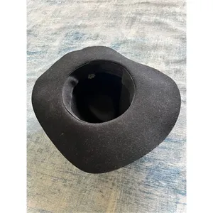 Black 100% Wool Felt Cowboy Rancher Hat thumbnail 7