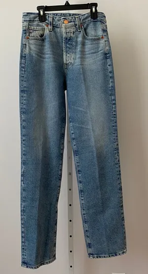 AG Cotton Alexxis High Rise Vintage Straight Leg Jeans 26 Blue thumbnail 1