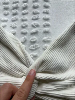 White Ribbed Crop Top thumbnail 5