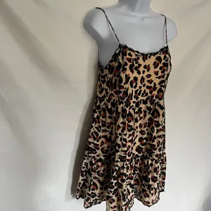Urban Outfitters Leopard Babydoll Mini Dress XS Y2K Coquette Indie Grunge Tan thumbnail 11