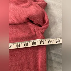 Loft Size M Burgundy Boat Neck 3/4 Sleeve Pullover Knit Top Split Hem Sweater thumbnail 9