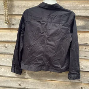 Liz Claiborne size Medium black denim jacket . thumbnail 4