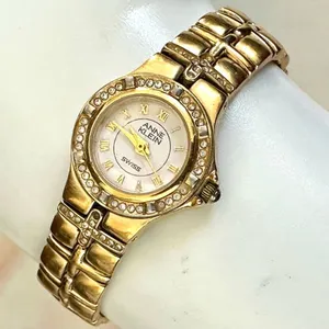 Anne Klein gold tone rhinestone Watch thumbnail 1