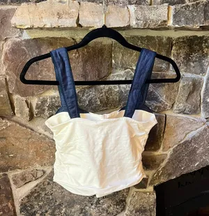 Free People White Two Tone Tank thumbnail 2