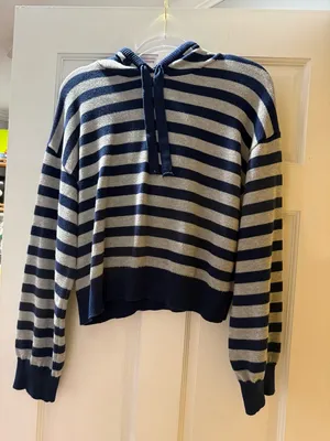 Edikted Striped Knit Hoodie thumbnail 1