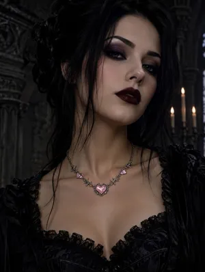 Creative Pink Heart Barbed Wire Silver Plated Choker‎ Length Necklace Soft Goth thumbnail 3