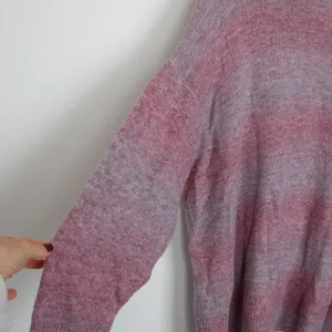 American Eagle Sweater XL Cowl Neck Pink‎ Purple Ombre Knit Pullover Oversized thumbnail 9