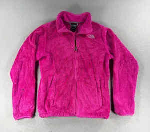 Y2k The North Face Girls Osito Jacket Pink Full Zip Size Large 14/16 or Women XS thumbnail 1