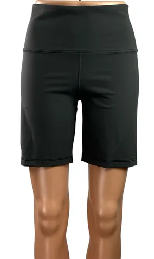 Aritzia TnAction Black High Waisted Mid Thigh Activewear Athletic Biker Shorts M thumbnail 1