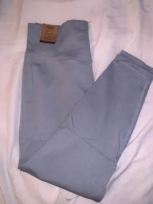PINK Victoria’s Secret Dusty Blue Seamless Ribbed Legging thumbnail 1