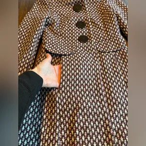 Urban Behavior Wool Peacoat Cream Brown Purple Classic Preppy size xs thumbnail 11