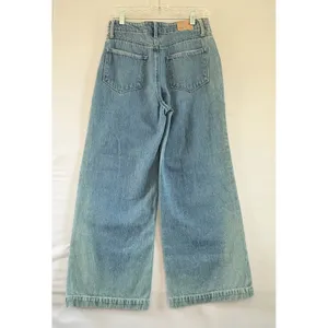 PAIGE Anessa Drawstring Wide Leg Jeans Light Wash Denim Size 27 thumbnail 2
