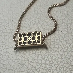 Kendra Scott Pattie Rose Gold Rectangle‎ Drusy Stone Pendant Necklace thumbnail 4