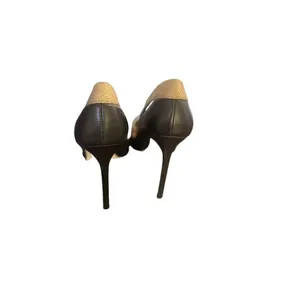 NWOB Ava&Aiden Black/ Gold Leather Pumps/ Stilletos Size 8.5 thumbnail 5