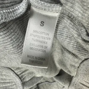 PacSun Zip Up Hoodie Womens S Grey Oversized Ribbed Knit Long Sleeve Relaxed thumbnail 4