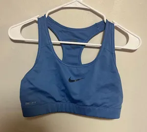 Nike Blue Racerback Sports Bra thumbnail 1