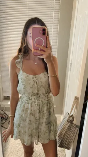 Floral romper Green Size XXS thumbnail 2
