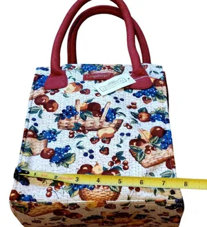 New Longaberger Homestead Collection Fruit Handbag Purse Tote Bag Small thumbnail 9