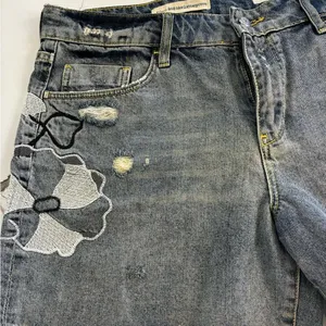 Pilcro Blue Floral Jean Shorts thumbnail 3