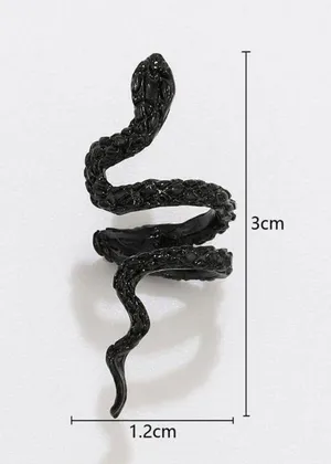 Snake ear cuff Black thumbnail 4
