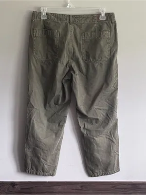 American Eagle Distressed Olive Green Women’s Pants Size 14 short thumbnail 2