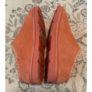 Bearpaw Tabitha Shell Pink Suede Wool Blend Slippers Clogs Women's Size 7 thumbnail 5