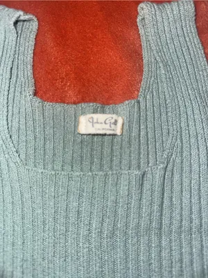John Galt Square Neck Cropped Ribbed Sweater Tank thumbnail 3