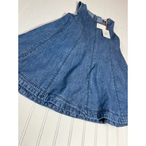 Skies Are Blue Indigo Paneled Denim Swing Top XS Tank Medium Wash Sleeveless thumbnail 3