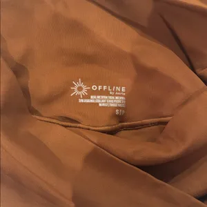 Aerie Real Me 7/8 Copper Brown Leggings thumbnail 2
