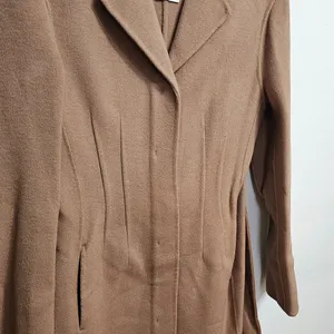 Mango Wool coat with handmade belt Medium Brown Women's Size XS 57006721 thumbnail 7