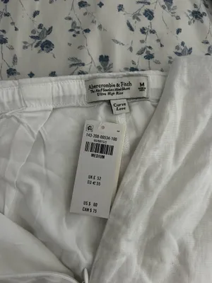 Abercrombie Linen Blend Curve Love Scarlett Mini Skirt thumbnail 4