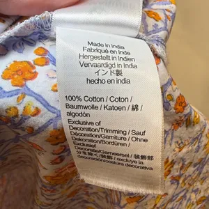 J.Crew Liberty Meadow Song Floral Smocked Cotton Poplin Midi Dress Blue Medium thumbnail 12