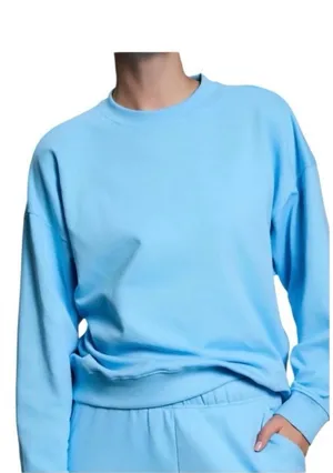 Year Of‎ Ours Yos X Fff Crewneck Sweatshirt Women Size Xl/2x Blue Cotton New thumbnail 1