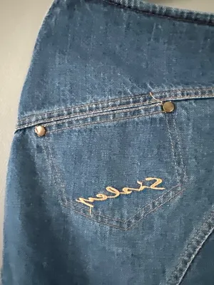 Womens size 8 Sisley Denim Skirt Vintage Y2K Asymmetrical Paneled Made Italy thumbnail 7