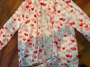 Pottery Barn Teen 100% Cotton Multi-Color Heart Two Piece Pajama Set thumbnail 6