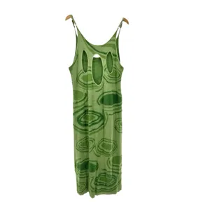 House of Sunny Hockney Knitted‎ Green Swirl Midi Dress 10 Club Date Night Party thumbnail 4