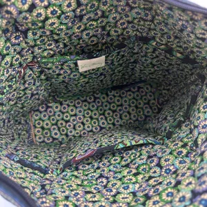 Vera Bradley Tote‎ Bag Quilted Floral Lightweight Travel Carry On Green thumbnail 6